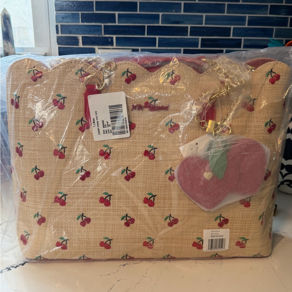 NWT Betsey Johnson cherry tote